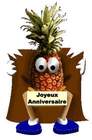 Gif joyeux anniversaire ananas
